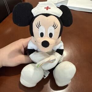 2004 Disney SEGA Prize Redemption Minnie Mouse Nurse Plush Stuffed Animal RARE